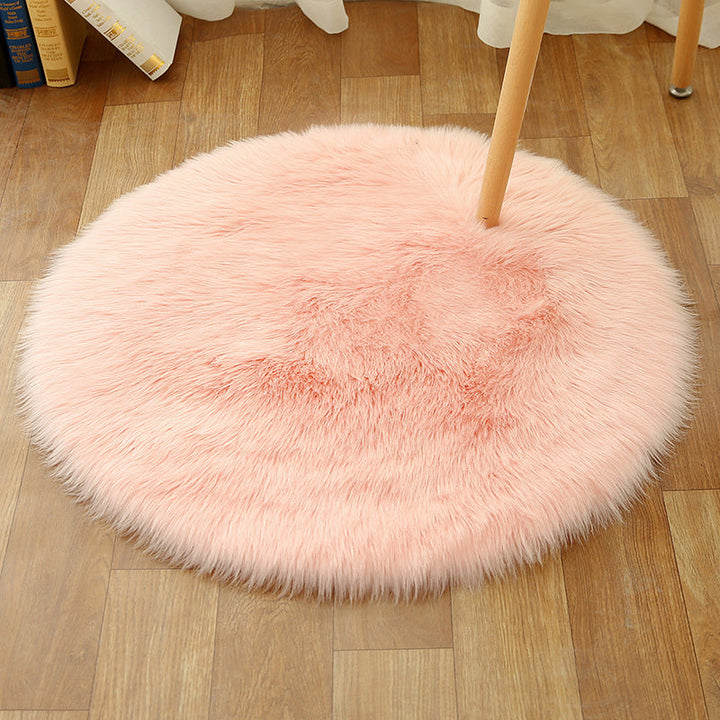 BowLift | Comfort Girls' Room Foot Mat Multicolor Plain Rug Shag Pet Friendly Machine Washable Non-Slip Rug