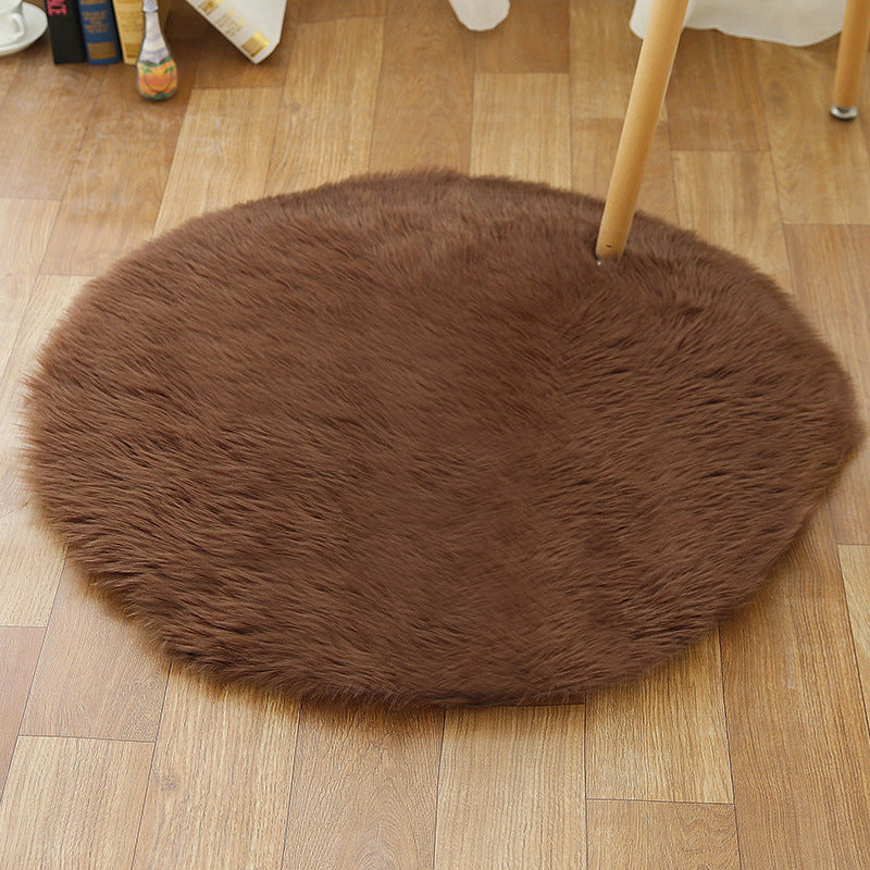 BowLift | Comfort Girls' Room Foot Mat Multicolor Plain Rug Shag Pet Friendly Machine Washable Non-Slip Rug