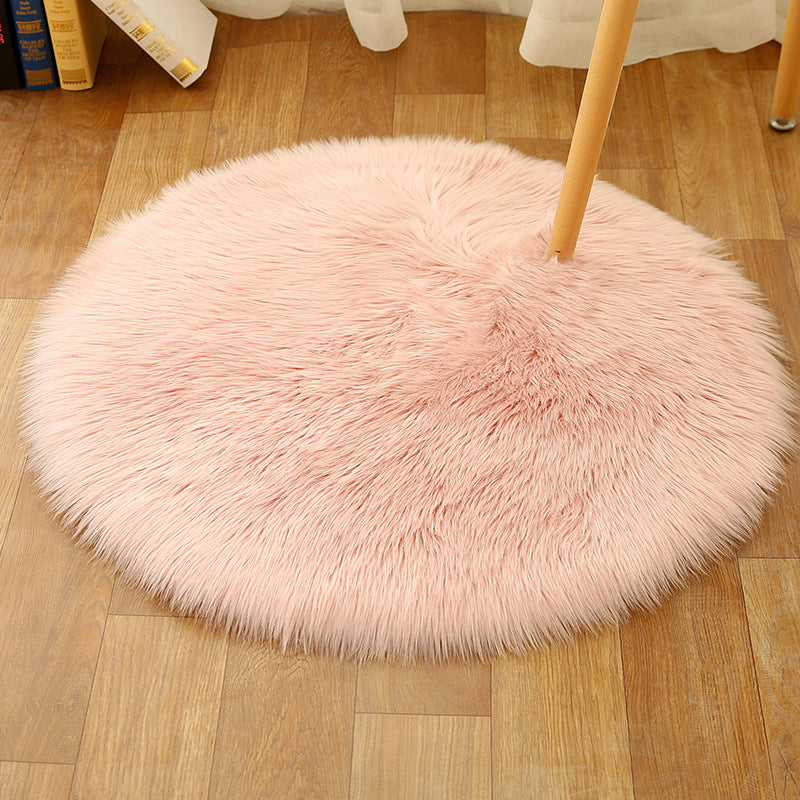BowLift | Comfort Girls' Room Foot Mat Multicolor Plain Rug Shag Pet Friendly Machine Washable Non-Slip Rug