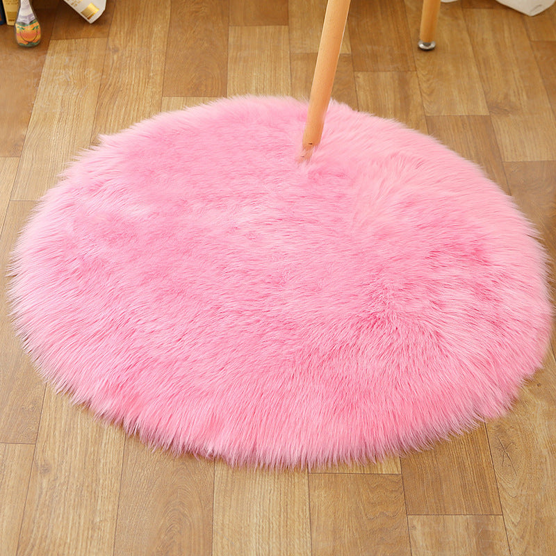 BowLift | Comfort Girls' Room Foot Mat Multicolor Plain Rug Shag Pet Friendly Machine Washable Non-Slip Rug