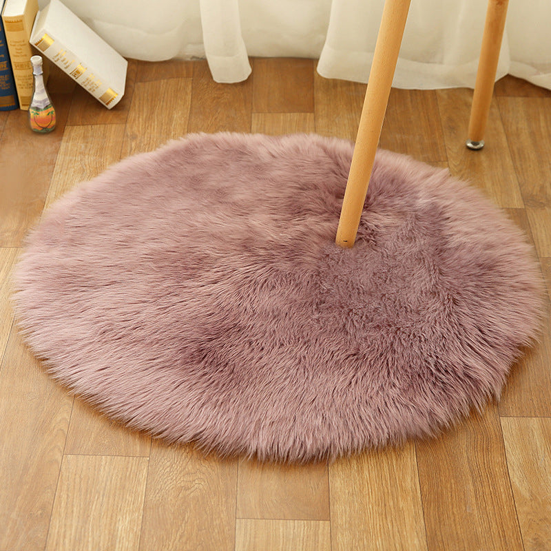 BowLift | Comfort Girls' Room Foot Mat Multicolor Plain Rug Shag Pet Friendly Machine Washable Non-Slip Rug