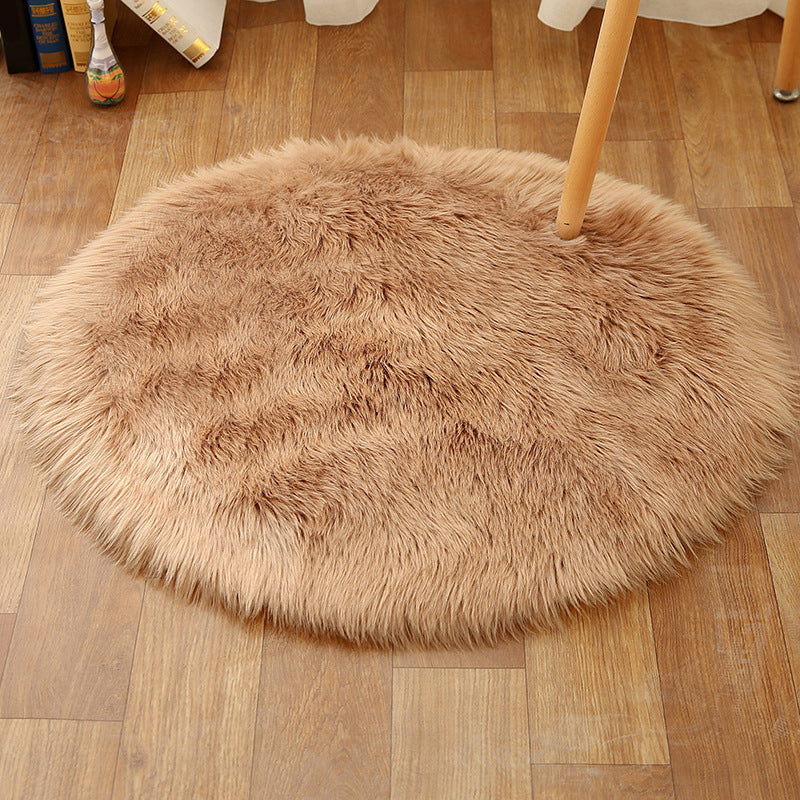 BowLift | Comfort Girls' Room Foot Mat Multicolor Plain Rug Shag Pet Friendly Machine Washable Non-Slip Rug