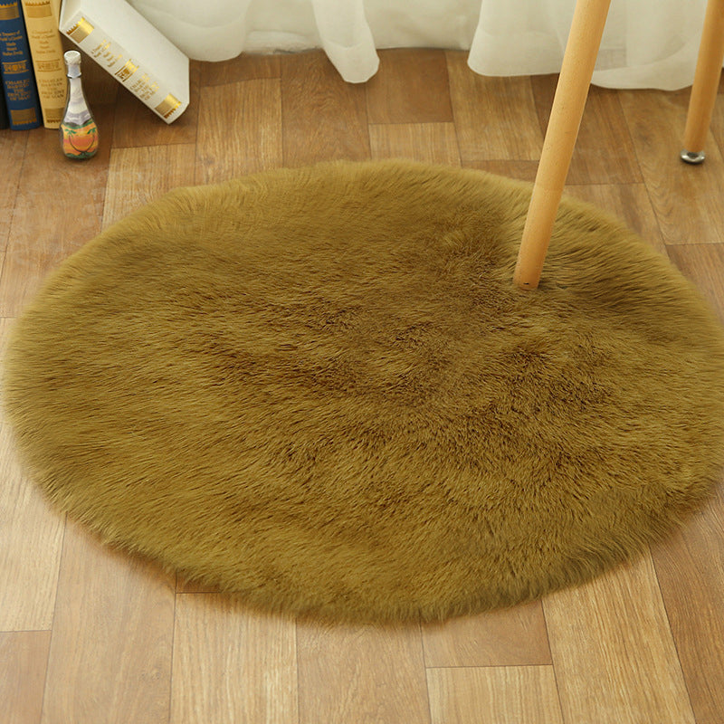 BowLift | Comfort Girls' Room Foot Mat Multicolor Plain Rug Shag Pet Friendly Machine Washable Non-Slip Rug