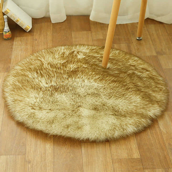 BowLift | Comfort Girls' Room Foot Mat Multicolor Plain Rug Shag Pet Friendly Machine Washable Non-Slip Rug