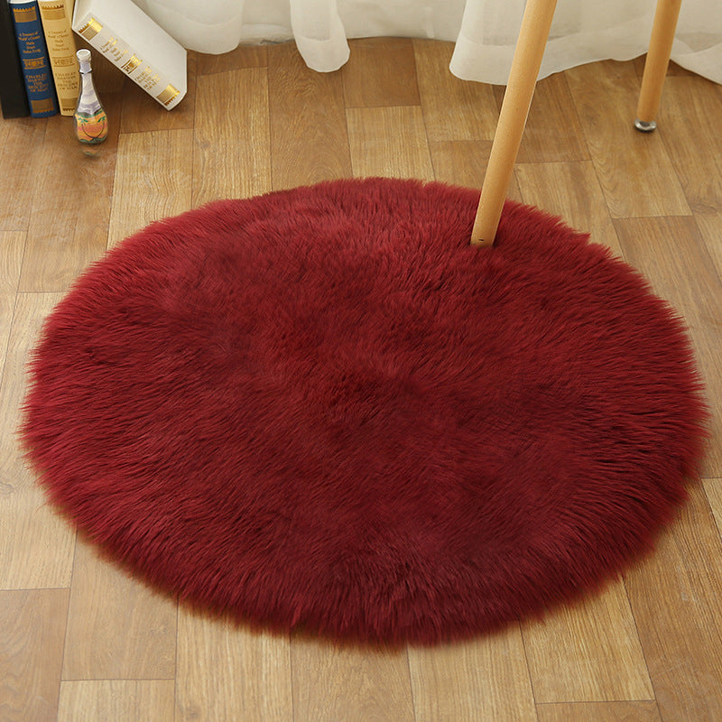 BowLift | Comfort Girls' Room Foot Mat Multicolor Plain Rug Shag Pet Friendly Machine Washable Non-Slip Rug