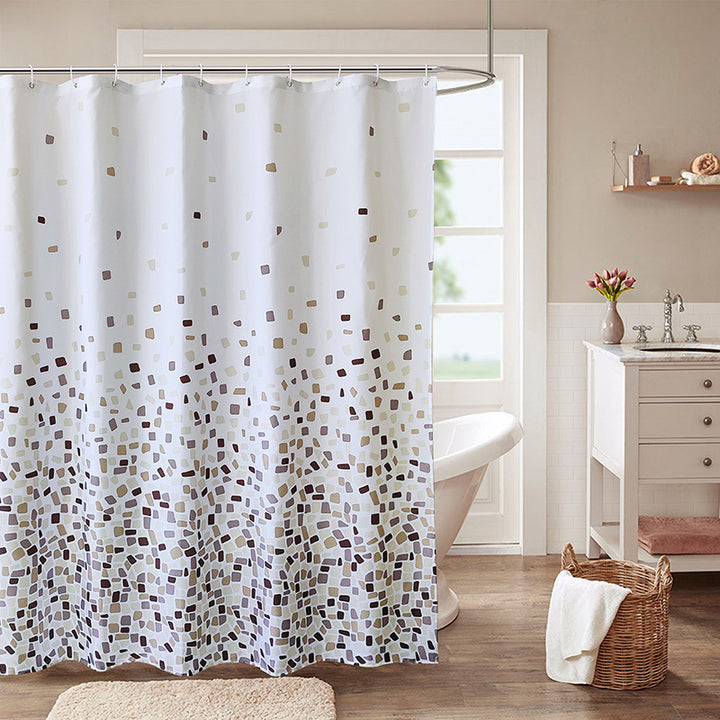 Mosaic Pattern Shower Curtain Bowlift