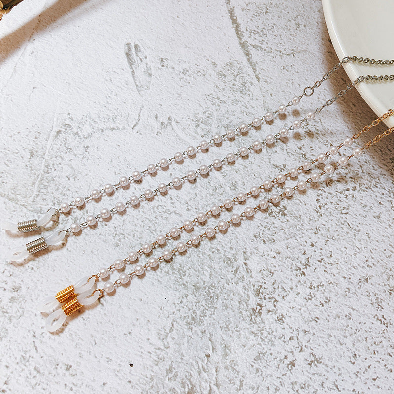 Pearl and metal glasses strap Bowlift