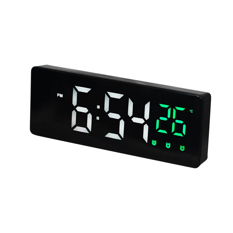 Digital table alarm clock with temperature display and LED display Bowlift