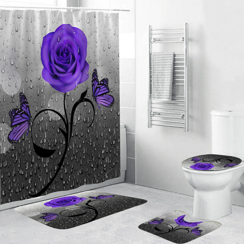 Cactus-Themed Shower Curtain Bowlift