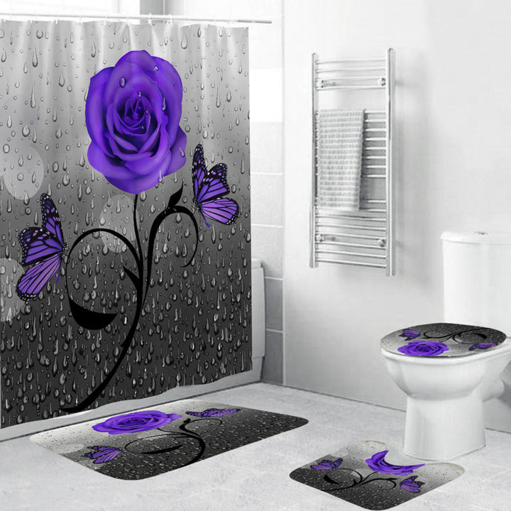 Cactus-Themed Shower Curtain Bowlift