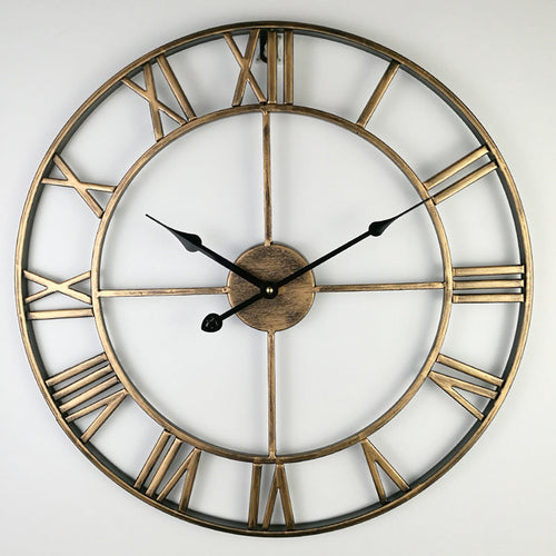 BowLift | Large Retro Wall Clock made of Iron - Timeless Elegance