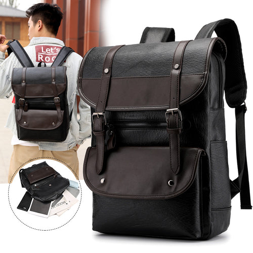 Vintage Style Leather Backpack Bowlift