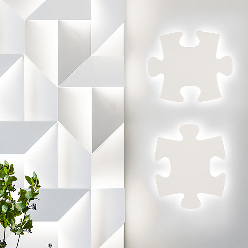 BowLift | Jigsaw Wall Lamp Modern Acrylic Black/White LED Wall Light in Warm/White Light for Living Room