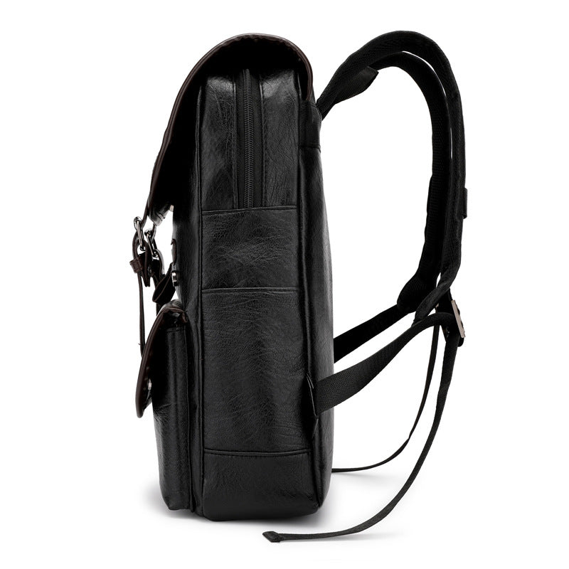 Vintage Style Leather Backpack Bowlift