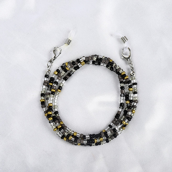 Colored bead necklace with carabiner clasp Bowlift