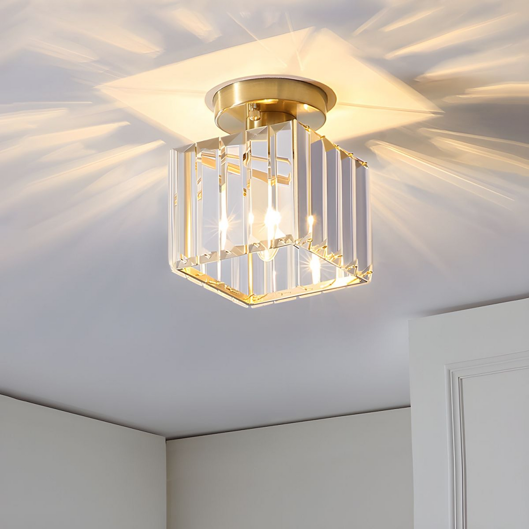 Modern Crystal Ceiling Lamp - CrystalGlow | Bowlift
