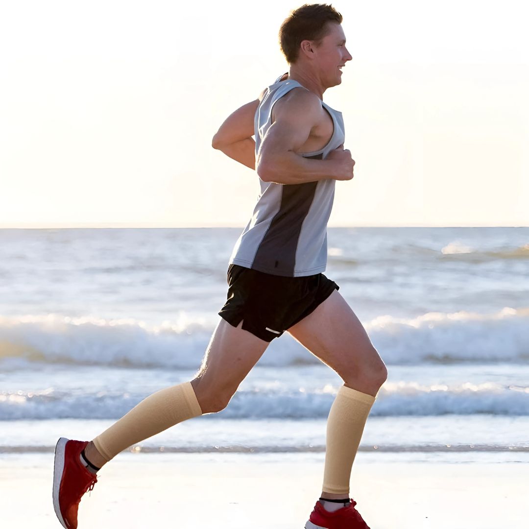 ComfortFlow Support Socks | Soft Highly Elastic Calf Compression - for Muscle Recovery and Circulation Enhancement Bowlift