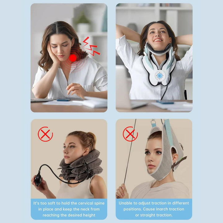 BowLift | Neck Stretcher for Pain Relief - Adjustable Cervical Traction Device Ideal for Neck Tension and Discomfort