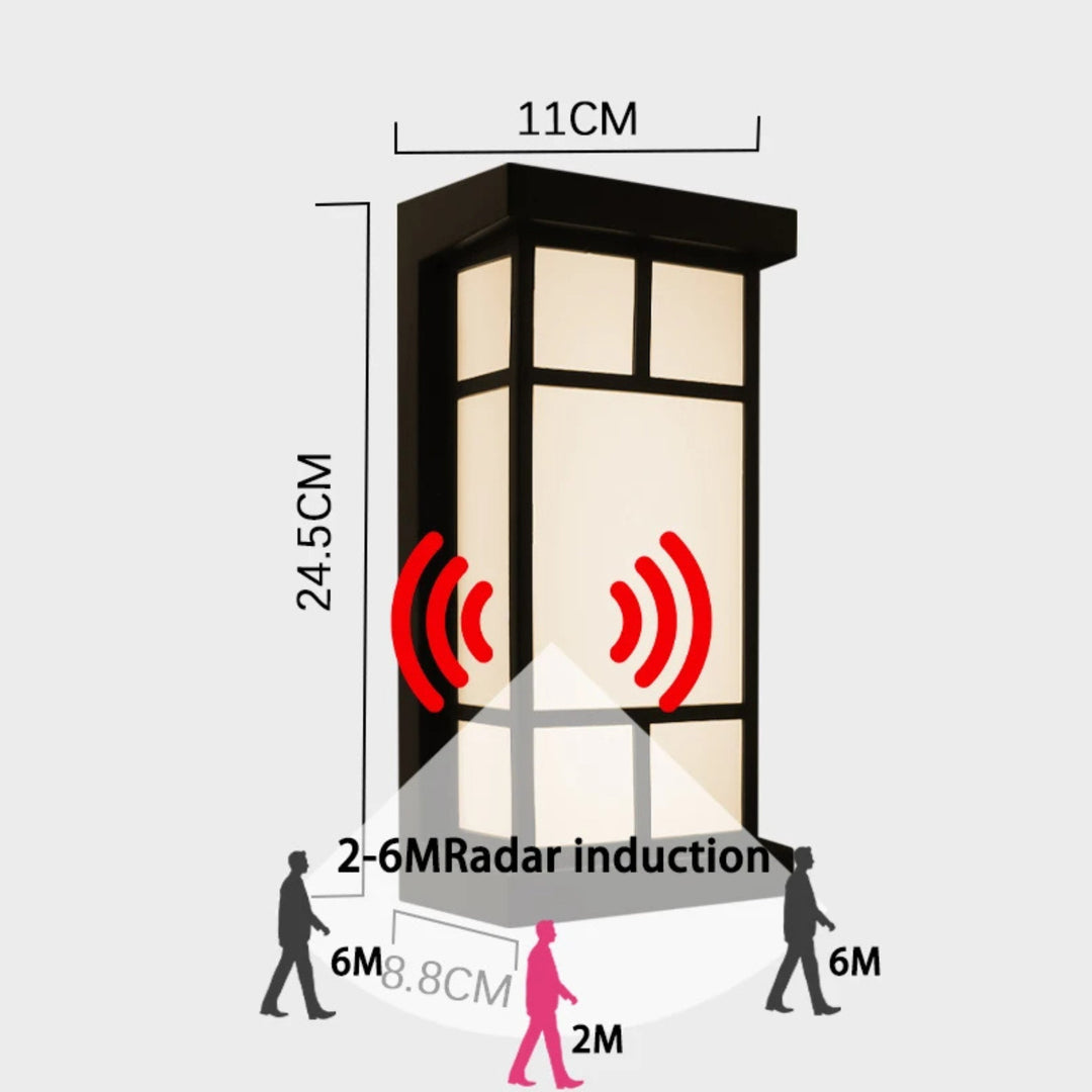 BowLift | LumeRadar – Modern LED Outdoor Wall Light with IP65 Waterproof & Motion Radar Sensor