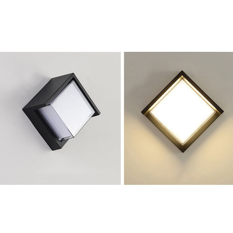 Modern Creative Geometry Aluminum Outdoor Waterproof LED Wall Sconce Lamp | Bowlift