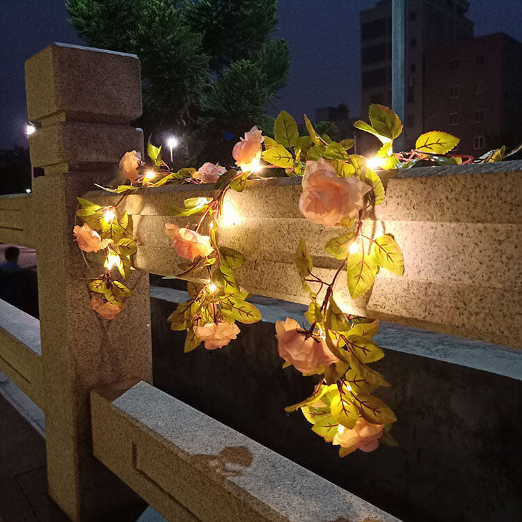 BowLift | Solar Outdoor Waterproof Shockproof Rose Outdoor LED String Lights
