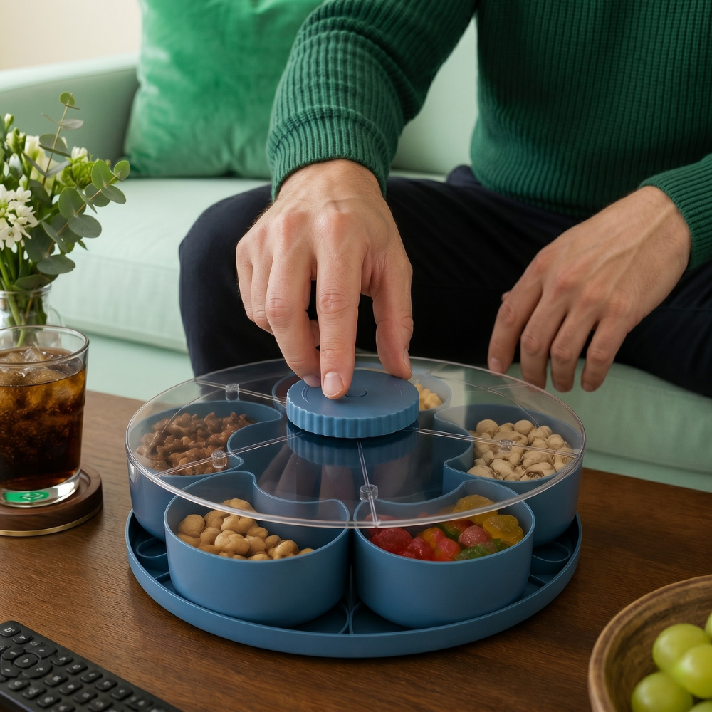ServeSpin rotating tray with compartments | Bowlift