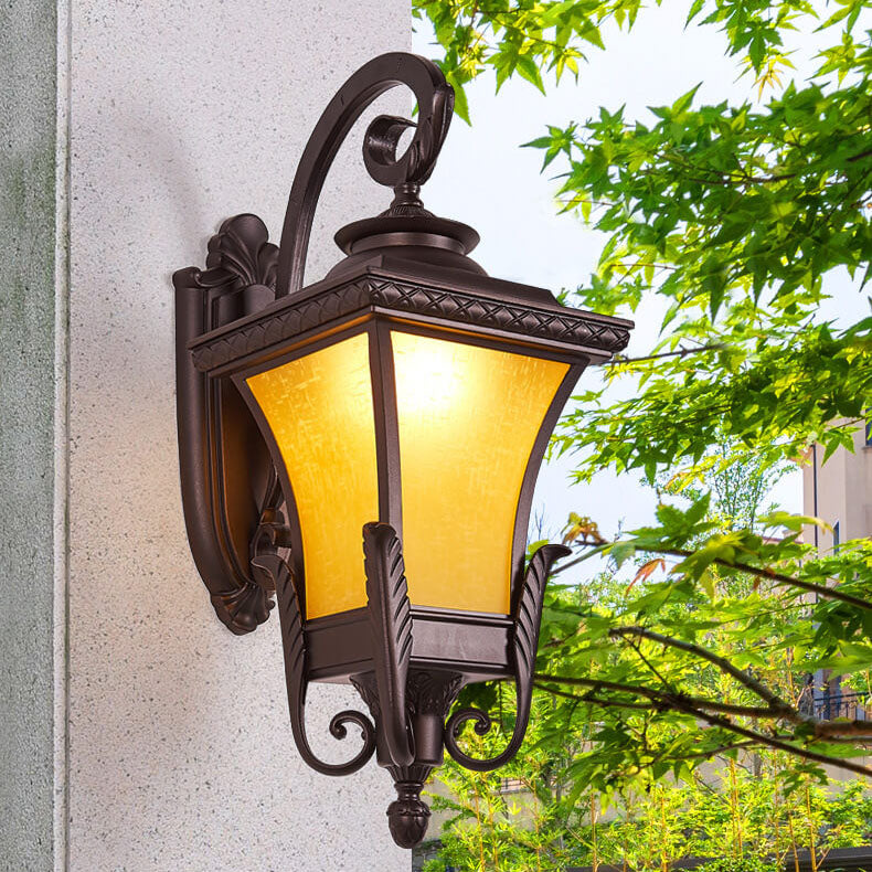 European-style Retro Aluminum Waterproof Outdoor 1-Light Wall Sconce Lamp | Bowlift
