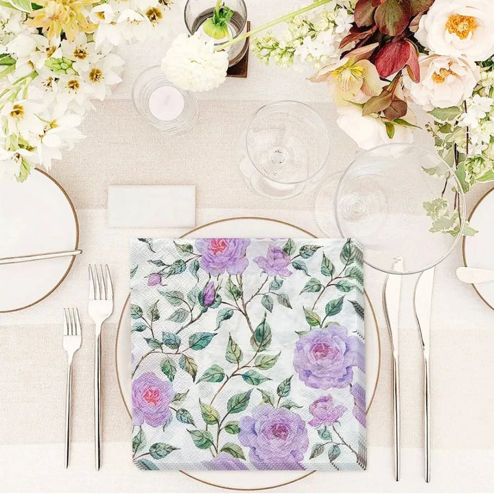 20pcs Exquisite Printing Napkins Paper Fresh Dining Tables Paper Napkin | Bowlift
