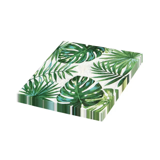 20pcs Green Plant Printed Napkin Papers Mouth Wiping Cloth Paper Towel | Bowlift