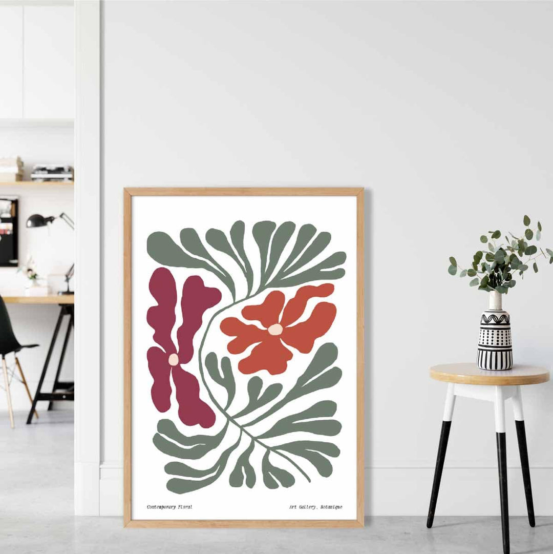 Contemporary Boho Floral Poster No. 4 Botanical | Bowlift