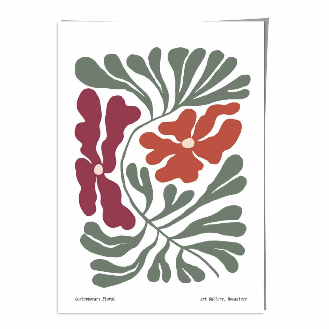Contemporary Boho Floral Poster No. 4 Botanical | Bowlift