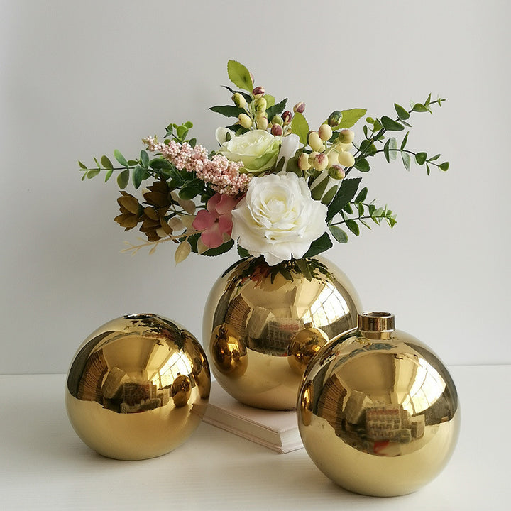 Decorative Round Ceramic Bouquets Holder Bowlift