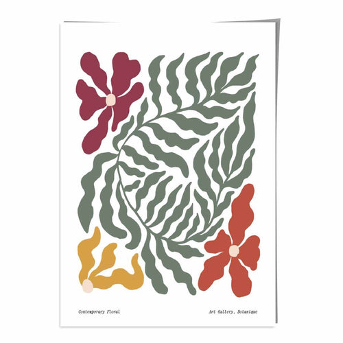 Contemporary Boho Floral Poster No. 6 Botanical | Bowlift