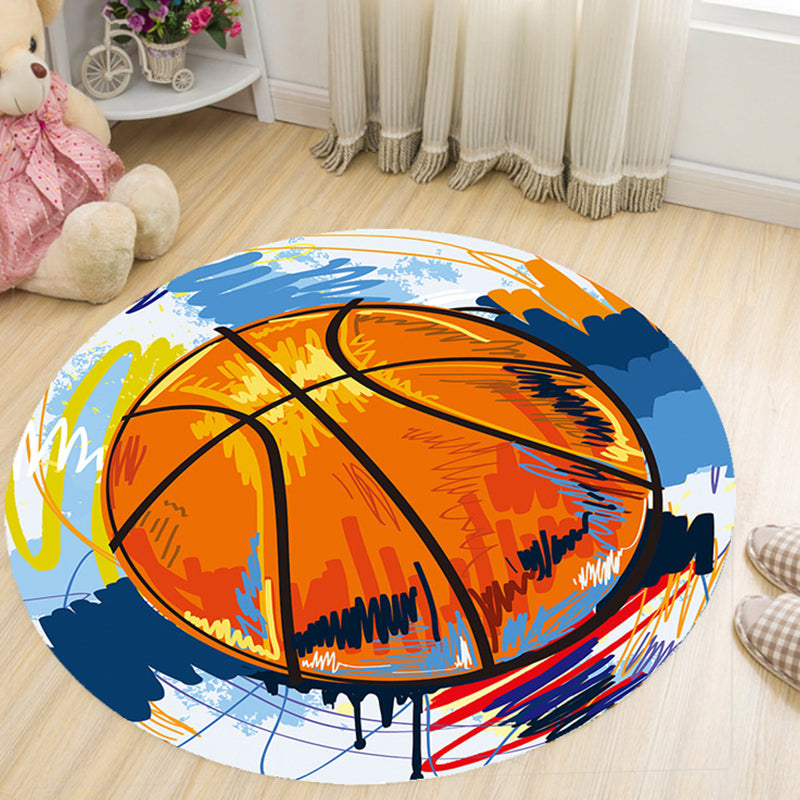BowLift | Cartoon Colored Rug Multicolor Synthetic Carpet Stain Resistant Machine Washable Non-Slip Rug for Children's Room