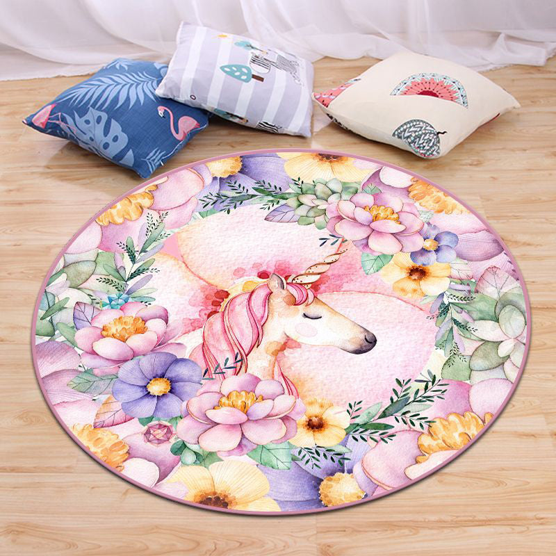 BowLift | Nordic Bedroom Carpet Multi-Color Animal Carpet Synthetic Non-Slip Washable Pet Friendly Carpet
