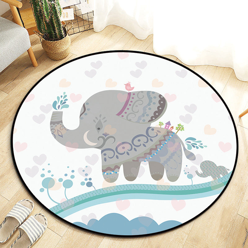 BowLift | Kawaii Princess Rug Multicolor Fairy Tale Rug Pet Friendly Stain Resistant Non-Slip Back Rug for Children's Room