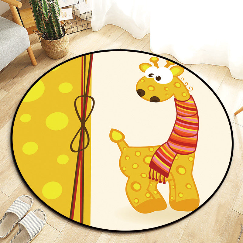 BowLift | Kawaii Princess Rug Multicolor Fairy Tale Rug Pet Friendly Stain Resistant Non-Slip Back Rug for Children's Room
