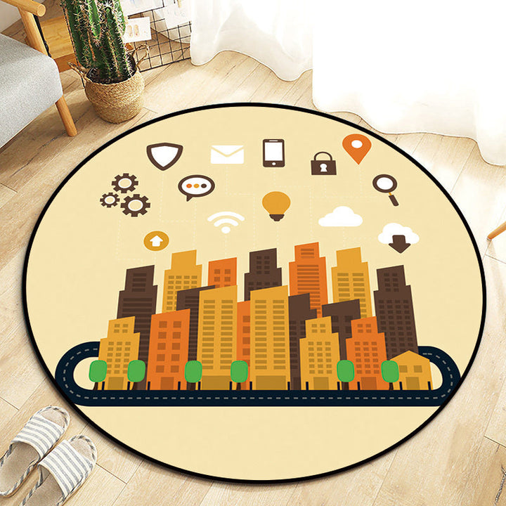 BowLift | Kawaii Princess Rug Multicolor Fairy Tale Rug Pet Friendly Stain Resistant Non-Slip Back Rug for Children's Room