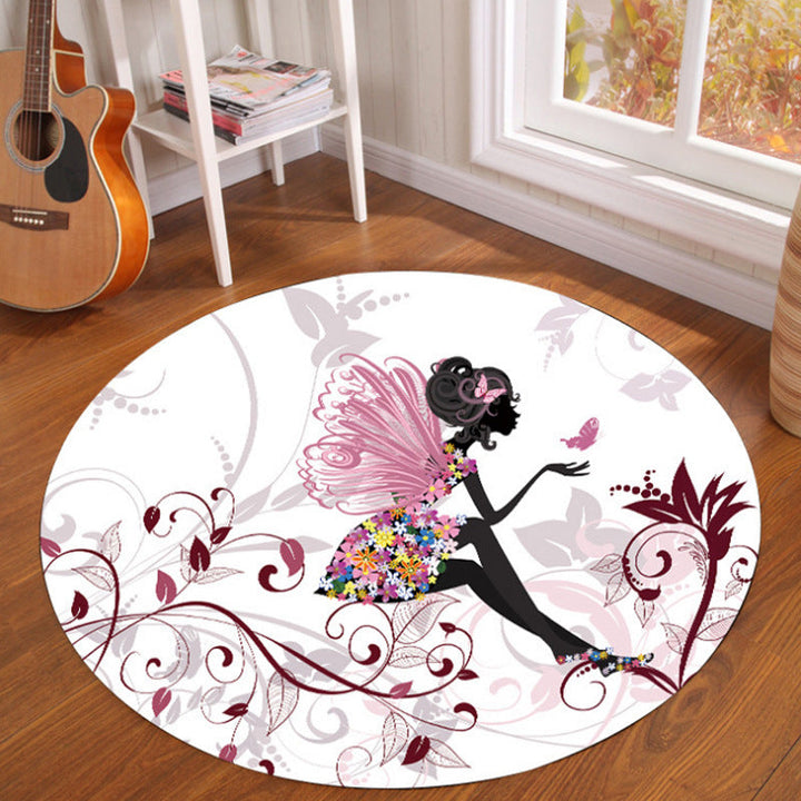 BowLift | Novelty Fairy Tale Patterned Rug Multicolor Children’s Rug Synthetic Pet Friendly Non-Slip Back Washable Rug for Home