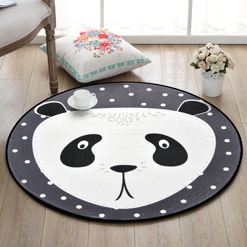 BowLift | Creative Cartoon Area Rug Multi Colors Animals with Dotted Background Carpet Washable Pet Friendly Non-Slip Rug for Children's Room
