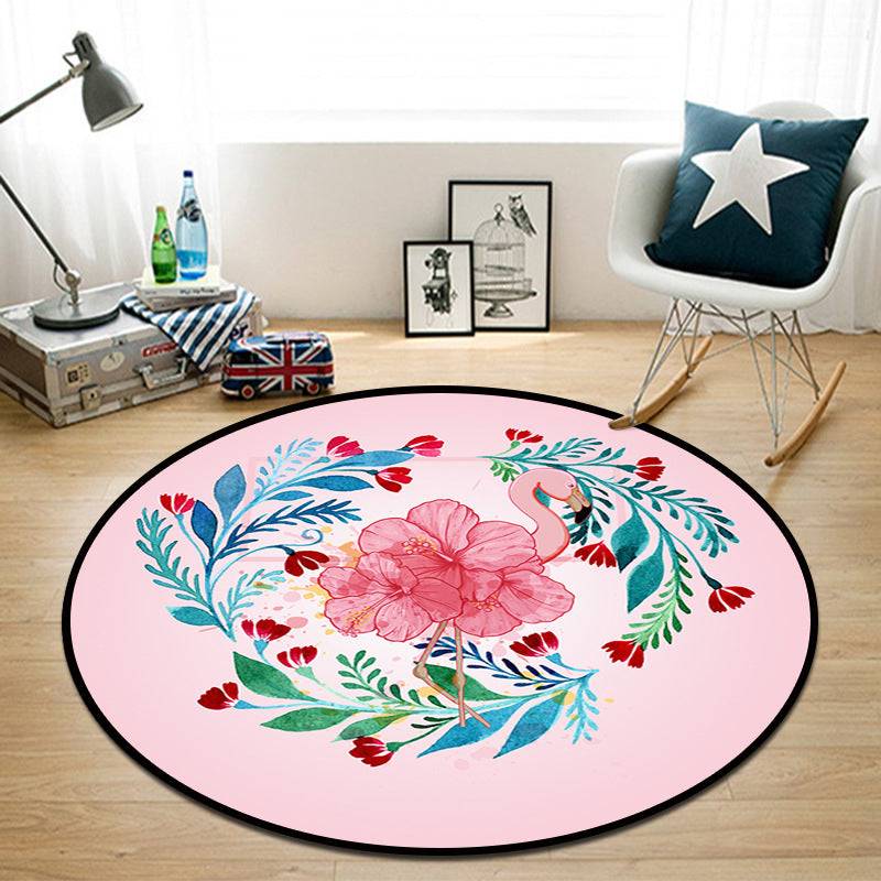 BowLift | Beautiful Multi Color Cartoon Rug Synthetic Scandinavian Rug Non-Slip Machine Washable Stain Resistant Carpet for Children’s Room