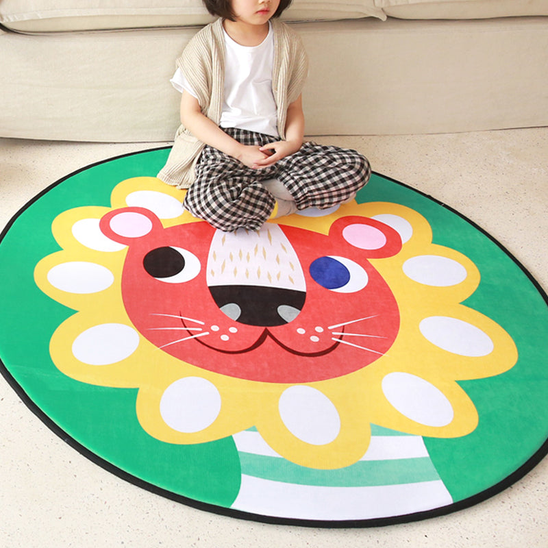 BowLift | Cartoon Children Room Carpet Multicolored Animal Carpet Cotton Pet-friendly Machine Washable Indoor Carpet