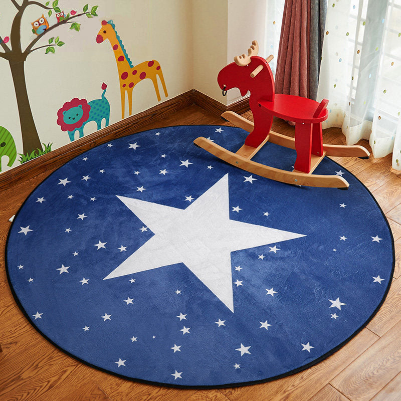 BowLift | Stylish Cartoon Rug Multicolor Fairy Tale World Rug Non-Slip Backing Machine Washable Stain Resistant Rug for Kindergarten