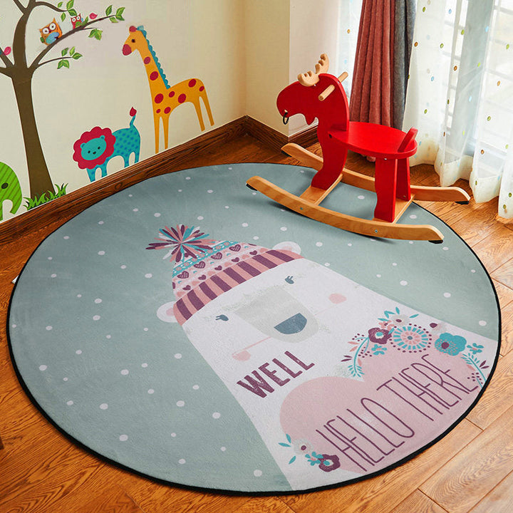 BowLift | Stylish Cartoon Rug Multicolor Fairy Tale World Rug Non-Slip Backing Machine Washable Stain Resistant Rug for Kindergarten