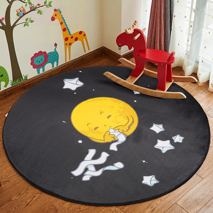 BowLift | Stylish Cartoon Rug Multicolor Fairy Tale World Rug Non-Slip Backing Machine Washable Stain Resistant Rug for Kindergarten