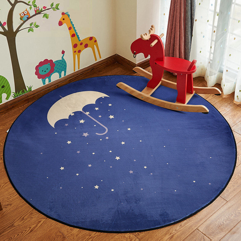 BowLift | Stylish Cartoon Rug Multicolor Fairy Tale World Rug Non-Slip Backing Machine Washable Stain Resistant Rug for Kindergarten