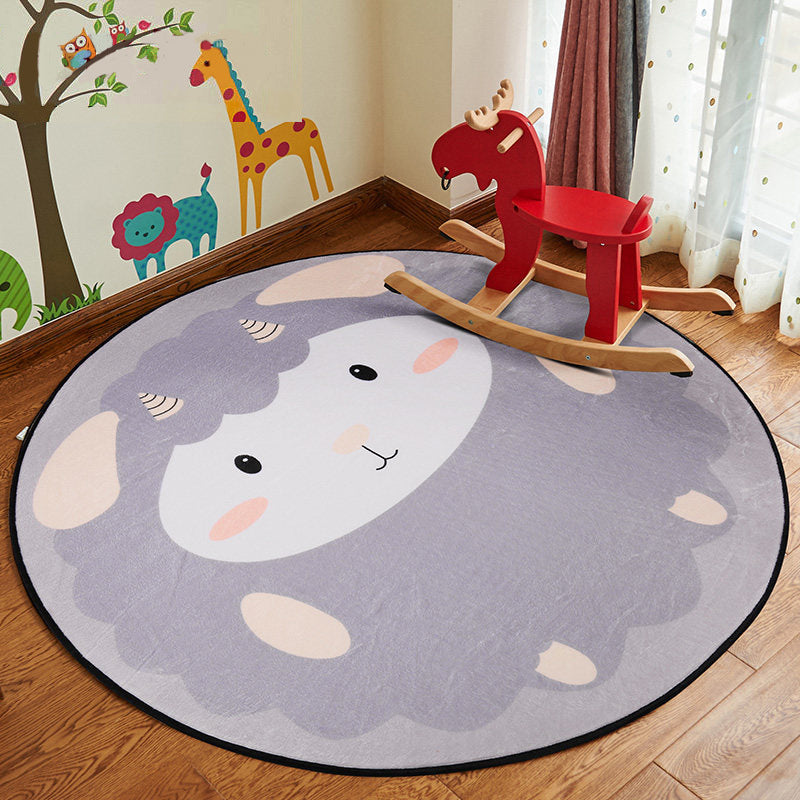 BowLift | Stylish Cartoon Rug Multicolor Fairy Tale World Rug Non-Slip Backing Machine Washable Stain Resistant Rug for Kindergarten