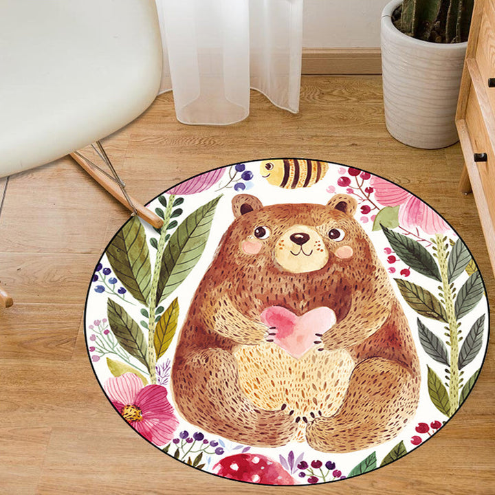 BowLift | Aesthetics Animal Pattern Carpet Multifunctional Colorful Cartoon Carpet Polyester Machine Washable Non-Slip Back Pet-Friendly Carpet for Children's Room