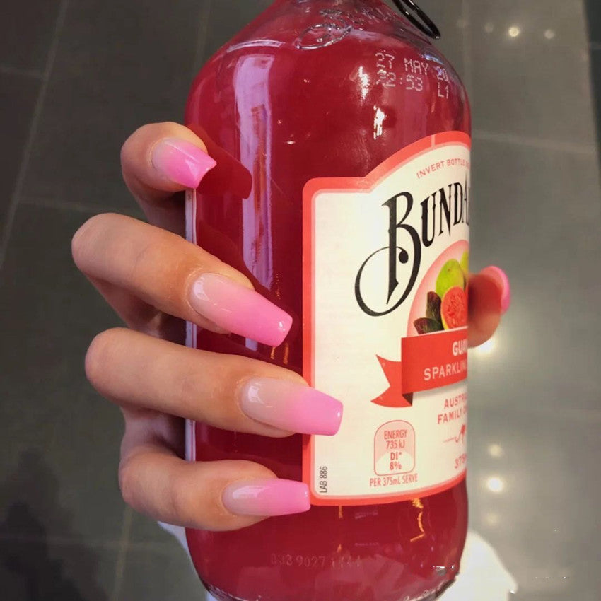 Artificial nails in modern French Tip design Bowlift