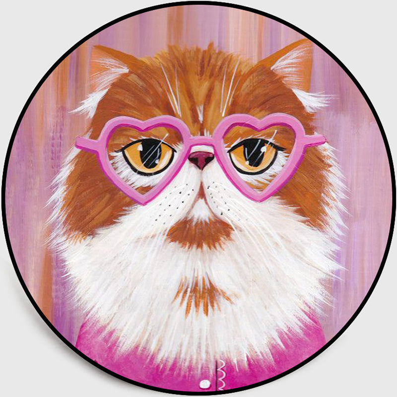 BowLift | Cool Multicolored Men's Cat Rug Polyester Cartoon Rug Pet-Friendly Non-Slip Washable Rug for the Bedroom